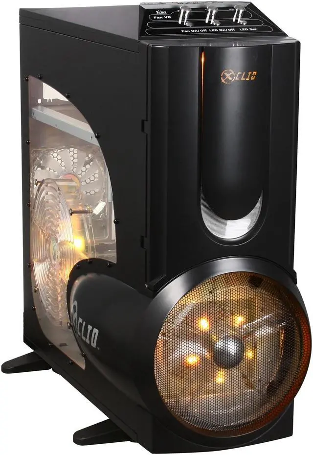 Alt view image 4 of 14 - XCLIO A380COLOR-PLUS Black 1.0 mm SECC / ABS Plastic ATX Full Tower Computer Case