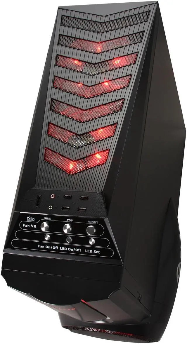 Alt view image 12 of 14 - XCLIO A380COLOR-PLUS Black 1.0 mm SECC / ABS Plastic ATX Full Tower Computer Case