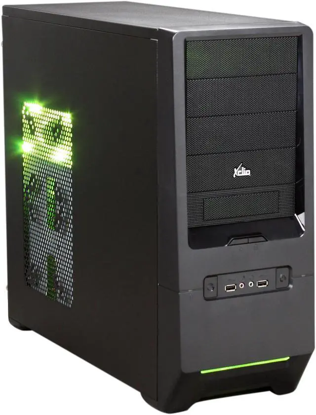 Alt view image 2 of 14 - XCLIO Color I Black Steel / Plastic ATX Mid Tower Computer Case