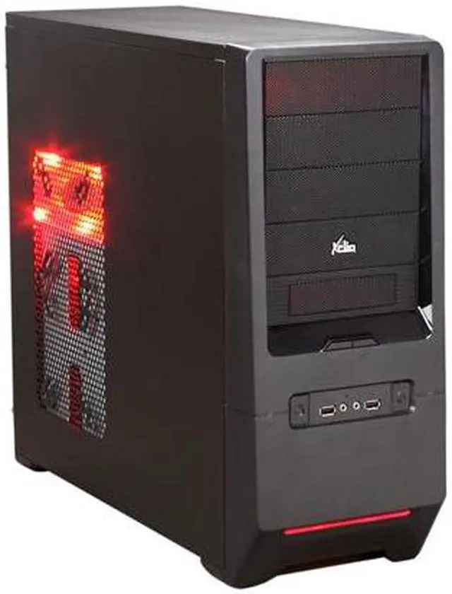 Alt view image 4 of 14 - XCLIO Color I Black Steel / Plastic ATX Mid Tower Computer Case
