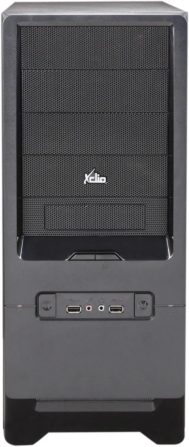 Alt view image 7 of 14 - XCLIO Color I Black Steel / Plastic ATX Mid Tower Computer Case