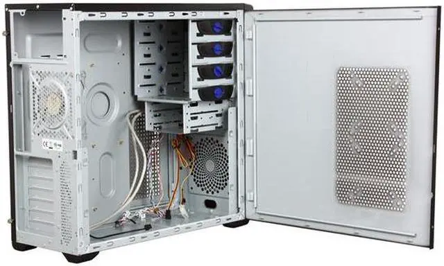 Alt view image 10 of 14 - XCLIO Color I Black Steel / Plastic ATX Mid Tower Computer Case