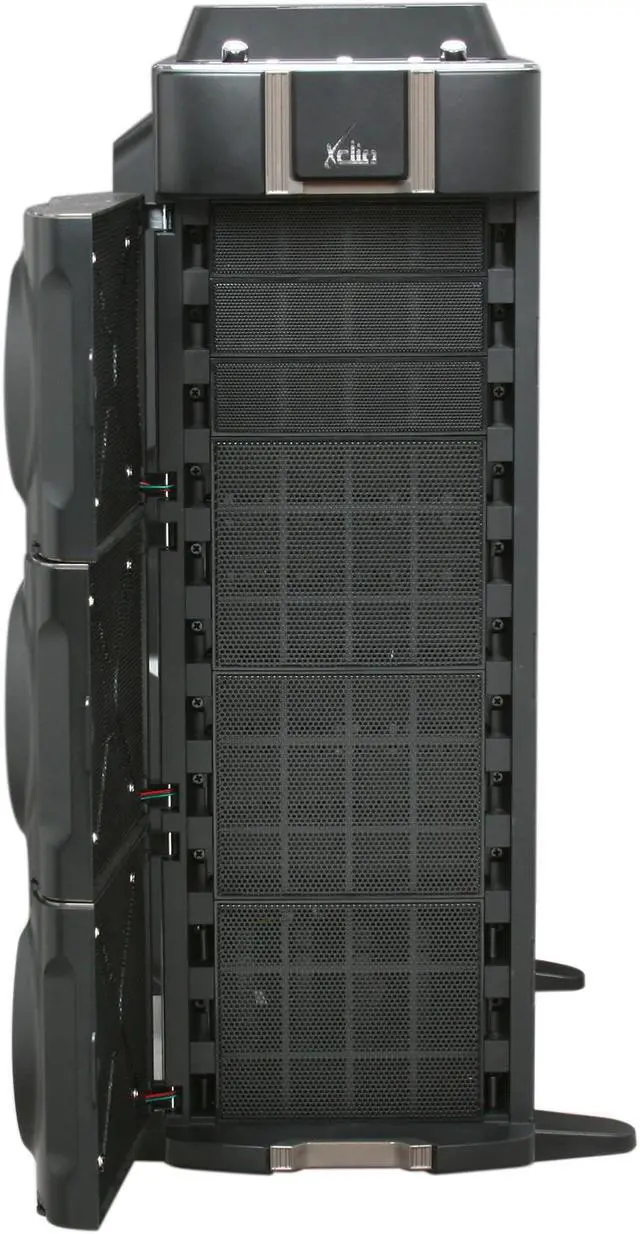 Alt view image 9 of 17 - XCLIO 777COLOR Black / Titanium Finish Chassis: 1.0 mm SECC; ABS Plastic ATX Super Tower Extreme Cooling PC Case