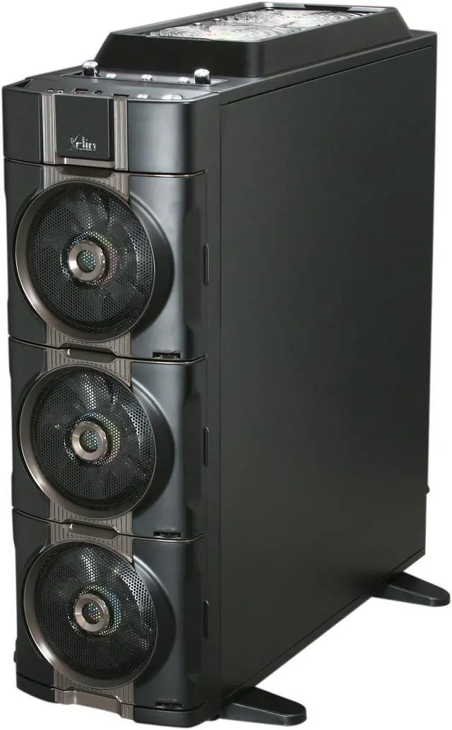 Alt view image 10 of 17 - XCLIO 777COLOR Black / Titanium Finish Chassis: 1.0 mm SECC; ABS Plastic ATX Super Tower Extreme Cooling PC Case
