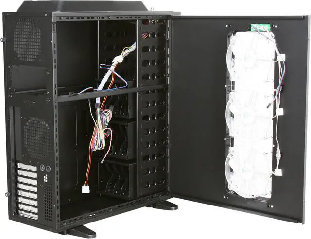 Alt view image 12 of 17 - XCLIO 777COLOR Black / Titanium Finish Chassis: 1.0 mm SECC; ABS Plastic ATX Super Tower Extreme Cooling PC Case