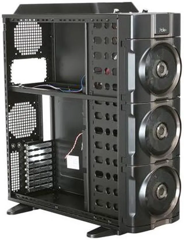 Alt view image 14 of 17 - XCLIO 777COLOR Black / Titanium Finish Chassis: 1.0 mm SECC; ABS Plastic ATX Super Tower Extreme Cooling PC Case
