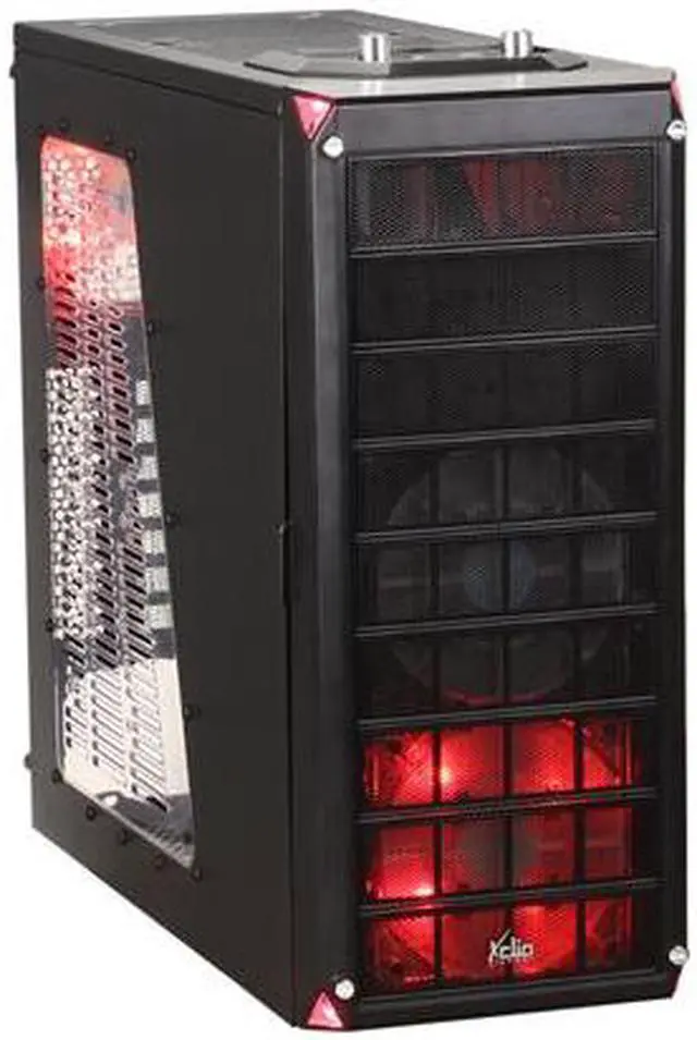 Main image of XCLIO Nighthawk Color Black 0.6mm SECC/ ABS Plastic ATX Mid Tower Computer Case
