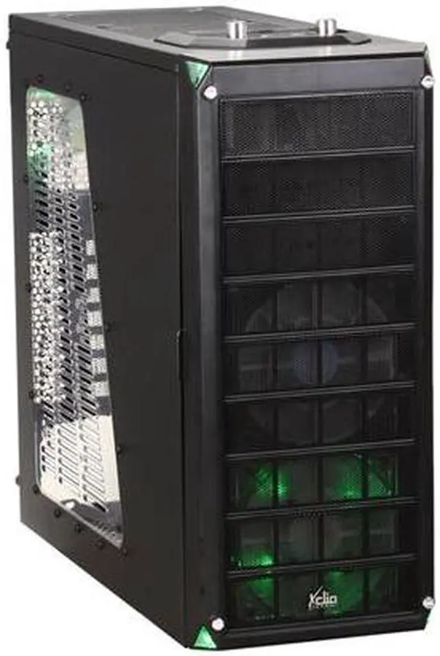 Alt view image 3 of 14 - XCLIO Nighthawk Color Black 0.6mm SECC/ ABS Plastic ATX Mid Tower Computer Case