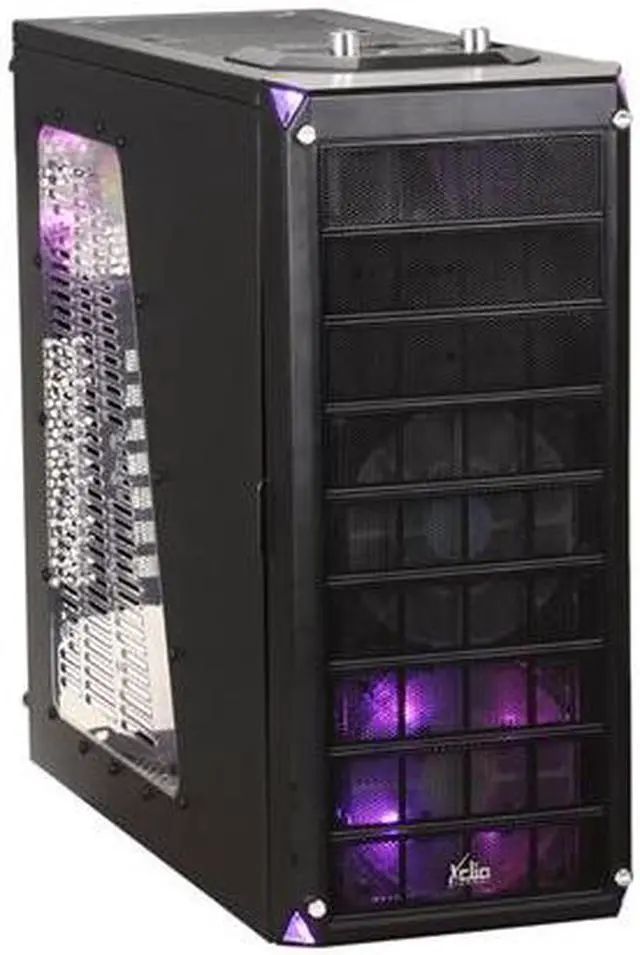 Alt view image 5 of 14 - XCLIO Nighthawk Color Black 0.6mm SECC/ ABS Plastic ATX Mid Tower Computer Case