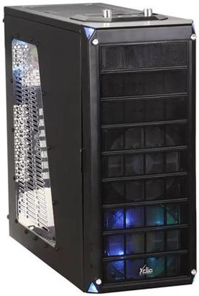 Alt view image 6 of 14 - XCLIO Nighthawk Color Black 0.6mm SECC/ ABS Plastic ATX Mid Tower Computer Case