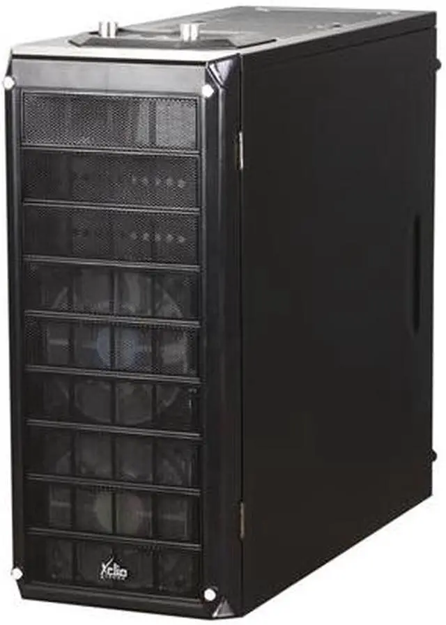 Alt view image 8 of 14 - XCLIO Nighthawk Color Black 0.6mm SECC/ ABS Plastic ATX Mid Tower Computer Case