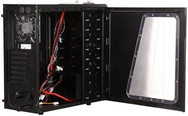 Alt view image 9 of 14 - XCLIO Nighthawk Color Black 0.6mm SECC/ ABS Plastic ATX Mid Tower Computer Case