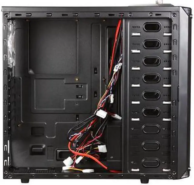 Alt view image 10 of 14 - XCLIO Nighthawk Color Black 0.6mm SECC/ ABS Plastic ATX Mid Tower Computer Case