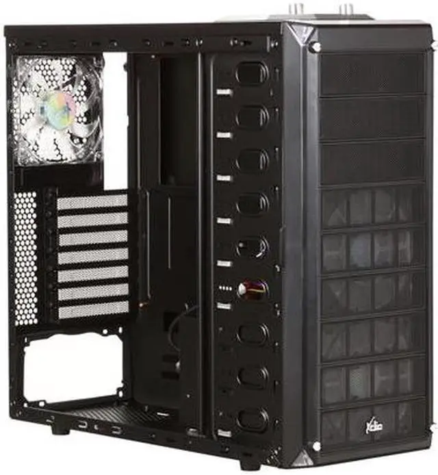 Alt view image 11 of 14 - XCLIO Nighthawk Color Black 0.6mm SECC/ ABS Plastic ATX Mid Tower Computer Case