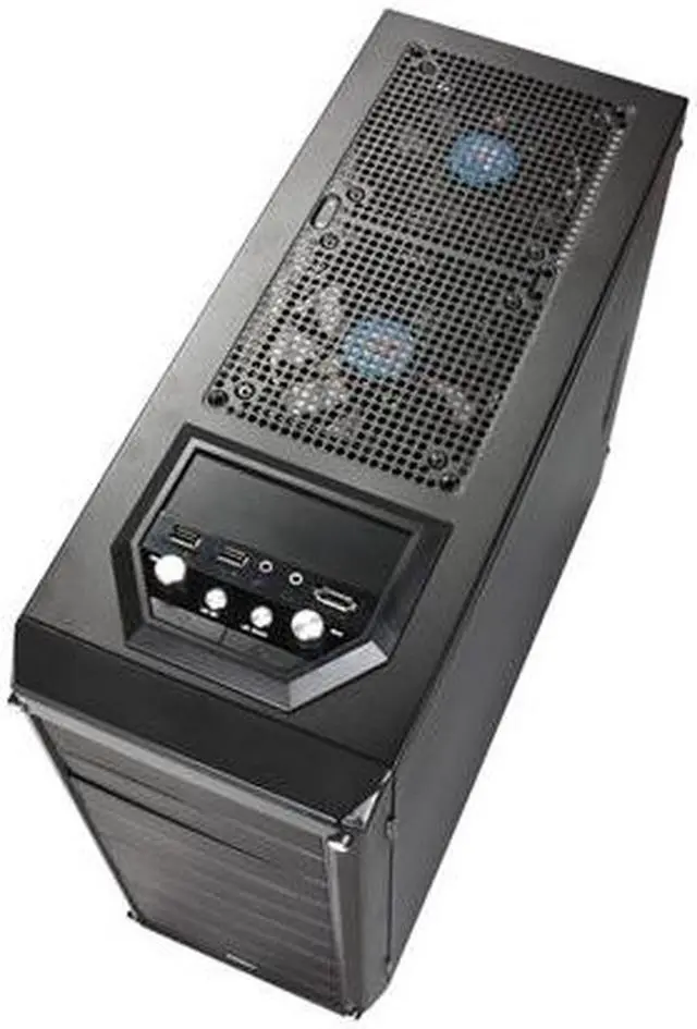 Alt view image 12 of 14 - XCLIO Nighthawk Color Black 0.6mm SECC/ ABS Plastic ATX Mid Tower Computer Case