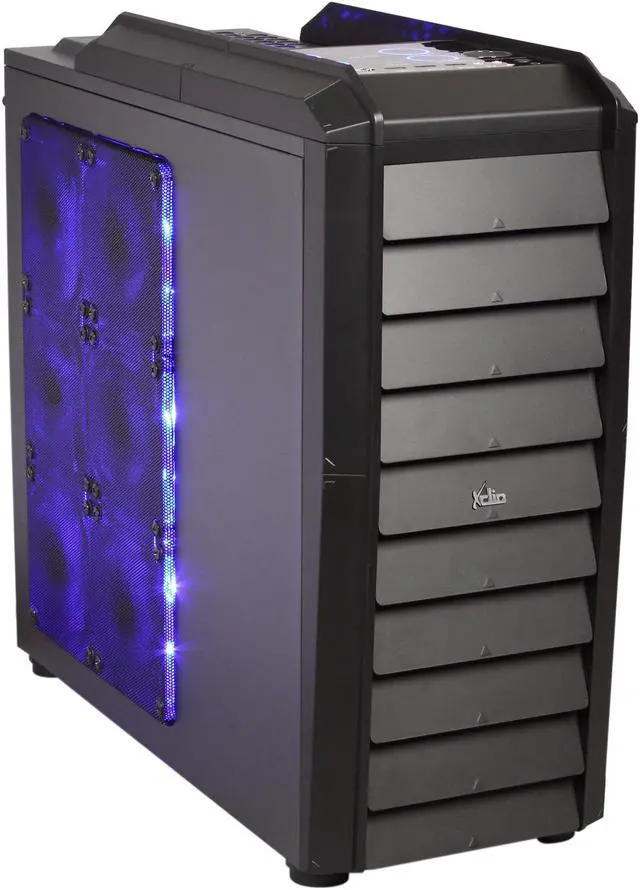 Main image of XCLIO Touch 787 Black Finish 0.7mm Thickness & ABS Plastic & Meshed Grill Super Tower Computer Case