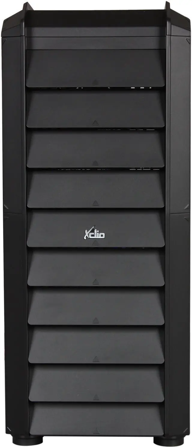 Alt view image 2 of 10 - XCLIO Touch 787 Black Finish 0.7mm Thickness & ABS Plastic & Meshed Grill Super Tower Computer Case