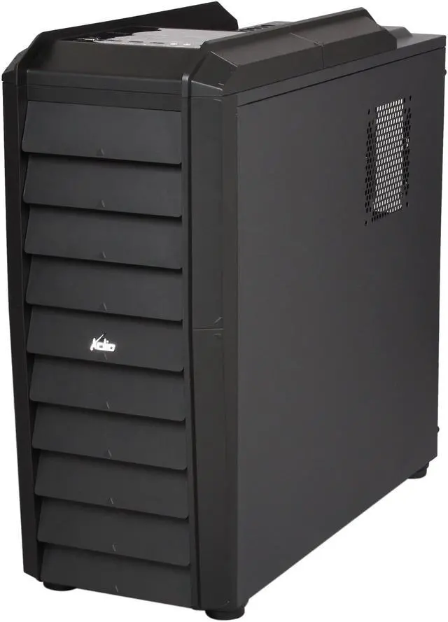 Alt view image 3 of 10 - XCLIO Touch 787 Black Finish 0.7mm Thickness & ABS Plastic & Meshed Grill Super Tower Computer Case