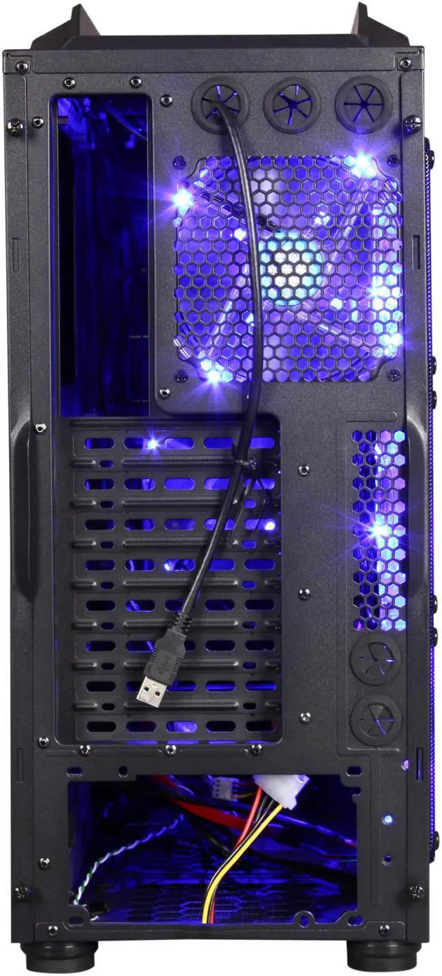 Alt view image 9 of 10 - XCLIO Touch 787 Black Finish 0.7mm Thickness & ABS Plastic & Meshed Grill Super Tower Computer Case