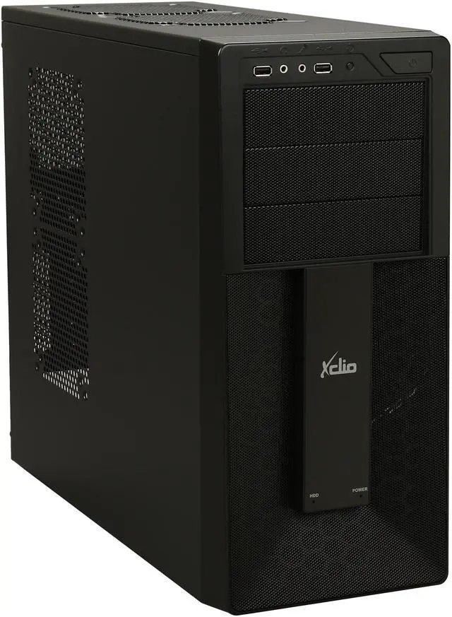 Main image of XCLIO 320 Black Finish Steel & Plastic & Brushed Aluminum Bezel ATX Mid Tower Computer Case