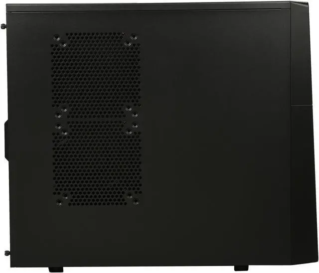 Alt view image 4 of 9 - XCLIO 320 Black Finish Steel & Plastic & Brushed Aluminum Bezel ATX Mid Tower Computer Case