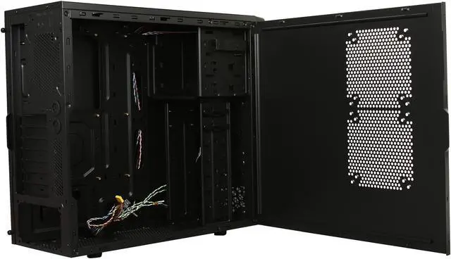 Alt view image 5 of 9 - XCLIO 320 Black Finish Steel & Plastic & Brushed Aluminum Bezel ATX Mid Tower Computer Case