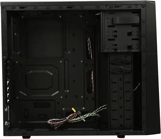 Alt view image 6 of 9 - XCLIO 320 Black Finish Steel & Plastic & Brushed Aluminum Bezel ATX Mid Tower Computer Case