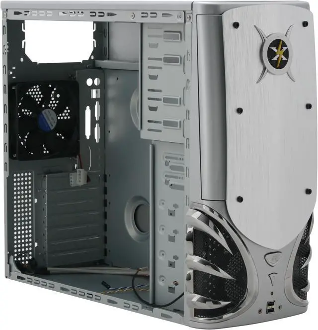Alt view image 7 of 11 - ATOP Gladiator AT878SV-C Silver SGCC Steel ATX Mid Tower Computer Case