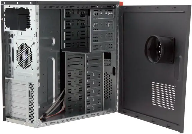 Alt view image 5 of 11 - ATOP Decorative AT-AP101-RD Red SGCC Steel ATX Mid Tower Computer Case