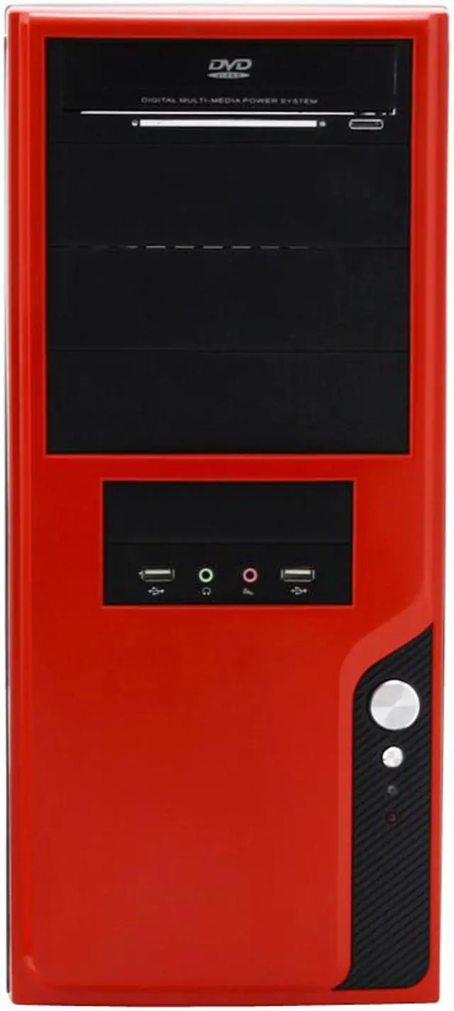 Alt view image 2 of 11 - ATOP Decorative AT-AP101-RD Red SGCC Steel ATX Mid Tower Computer Case