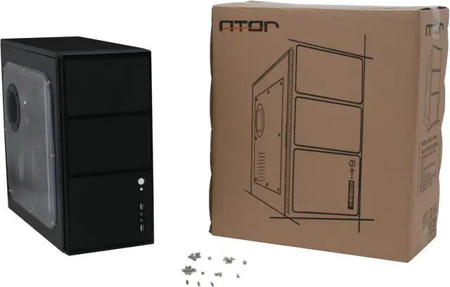 Alt view image 12 of 12 - ATOP AT-AP103WBB Black SGCC steel ATX Mid Tower Computer Case