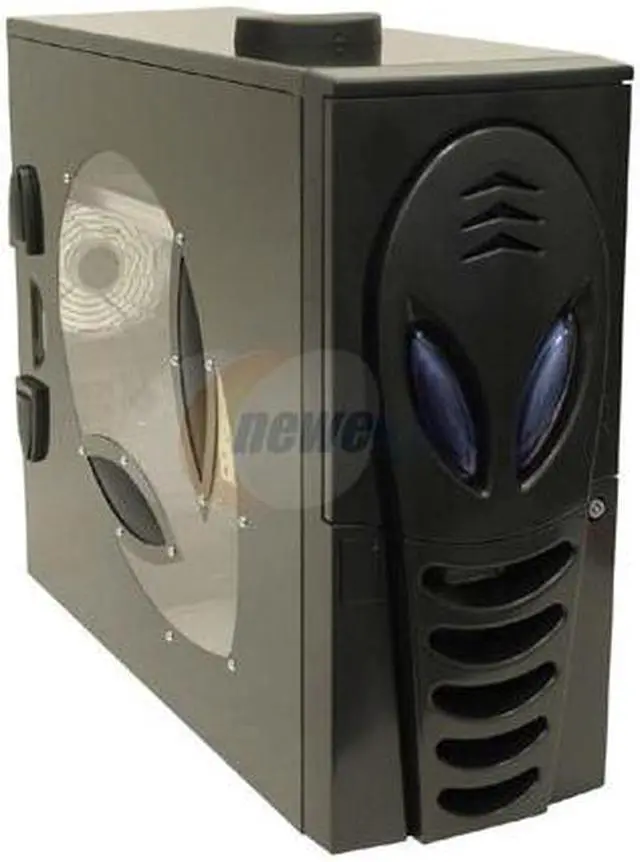 Alt view image 2 of 11 - ATOP Z-Alien AT959-BK Black Aluminum / ABS Plastic ATX Mid Tower Computer Case 500 watts P4 ready Power Supply