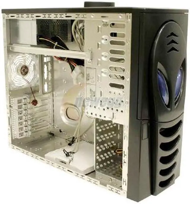 Alt view image 5 of 11 - ATOP Z-Alien AT959-BK Black Aluminum / ABS Plastic ATX Mid Tower Computer Case 500 watts P4 ready Power Supply