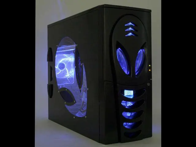 Alt view image 10 of 11 - ATOP Z-Alien AT959-BK Black Aluminum / ABS Plastic ATX Mid Tower Computer Case 500 watts P4 ready Power Supply