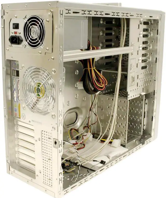 Alt view image 6 of 12 - ATOP Z-Alien AT959-SV Silver Aluminum / ABS Plastic ATX Mid Tower Computer Case 500W P4 ready Power Supply