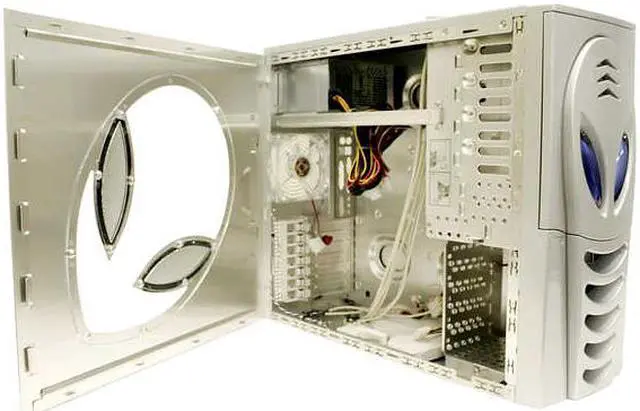 Alt view image 5 of 12 - ATOP Z-Alien AT959-SV Silver Aluminum / ABS Plastic ATX Mid Tower Computer Case 500W P4 ready Power Supply