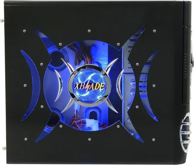 Alt view image 5 of 12 - LOGISYS Computer XBlade CS859BK Black/Silver Steel ATX Mid Tower Computer Case 450W Power Supply