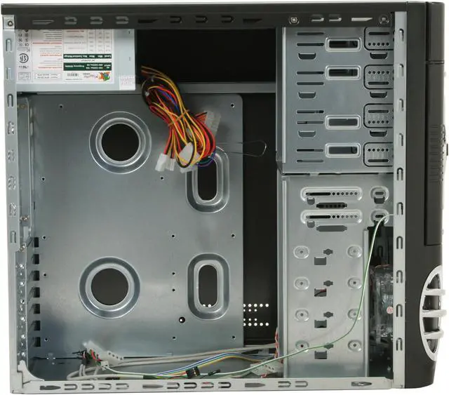 Alt view image 8 of 12 - LOGISYS Computer XBlade CS859BK Black/Silver Steel ATX Mid Tower Computer Case 450W Power Supply