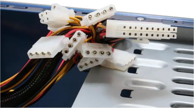 Alt view image 9 of 12 - ATOP XBlade AT859A-BL Blue/Silver Steel ATX Mid Tower Computer Case 450W Power Supply