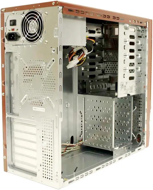Alt view image 5 of 11 - ATOP XBlade AT859A-OR Orange/Silver Steel ATX Mid Tower Computer Case 450W Power Supply
