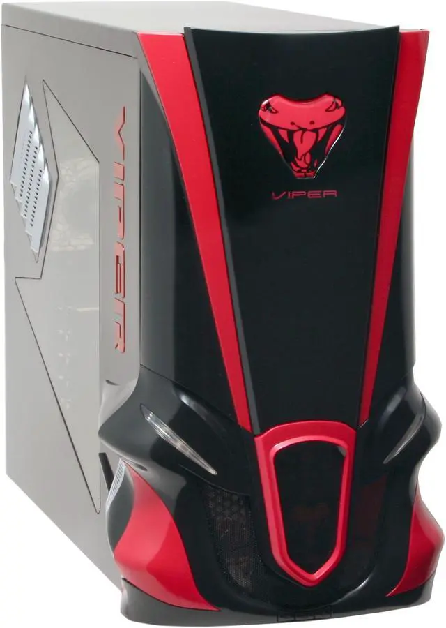Main image of XG VIPER 2 CA-V2-K Black/Red 1.0 mm Aluminum Alloy ATX Mid Tower Computer Case 400W, Active PFC, Smart Fan Control,20+4 pin Main connector Power Supply