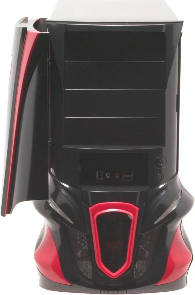 Alt view image 4 of 14 - XG VIPER 2 CA-V2-K Black/Red 1.0 mm Aluminum Alloy ATX Mid Tower Computer Case 400W, Active PFC, Smart Fan Control,20+4 pin Main connector Power Supply