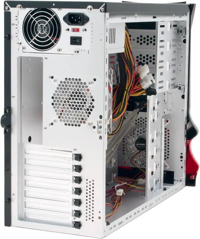 Alt view image 11 of 14 - XG VIPER 2 CA-V2-K Black/Red 1.0 mm Aluminum Alloy ATX Mid Tower Computer Case 400W, Active PFC, Smart Fan Control,20+4 pin Main connector Power Supply