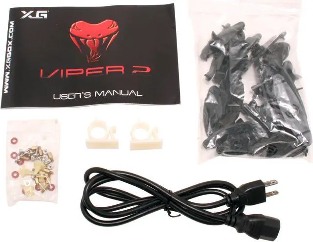 Alt view image 13 of 14 - XG VIPER 2 CA-V2-K Black/Red 1.0 mm Aluminum Alloy ATX Mid Tower Computer Case 400W, Active PFC, Smart Fan Control,20+4 pin Main connector Power Supply