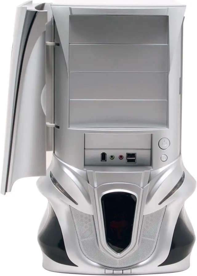 Alt view image 4 of 14 - XG VIPER 2 CA-V2-S Silver 1.0 mm Aluminum Alloy ATX Mid Tower Computer Case 400W Power Supply