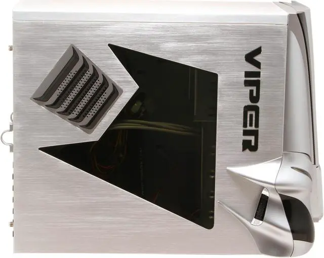 Alt view image 6 of 14 - XG VIPER 2 CA-V2-S Silver 1.0 mm Aluminum Alloy ATX Mid Tower Computer Case 400W Power Supply