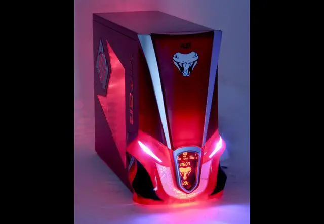 Alt view image 10 of 12 - XG Viper CA-V2-WOP-R Red Aluminum ATX Mid Tower Computer Case