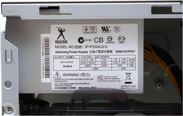 Alt view image 10 of 14 - IN WIN IW-C589T.J350BFU2AD Black Best Performed SECC Japanese Steel metal ATX Mid Tower Computer Case 350W Power Supply