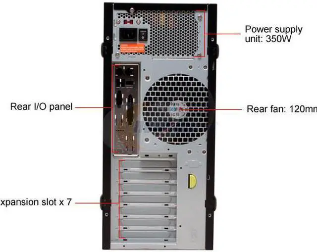 Alt view image 6 of 13 - IN WIN IW-C583T.J350BFU2AD Black 0.8 mm SECC Japanese Steel metal ATX Mid Tower Computer Case 350W Power Supply