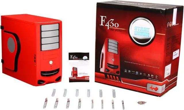Alt view image 9 of 9 - IN WIN IW-F430.RL Red 0.8mm SECC/ Japanese Steel ATX Mid Tower Computer Case